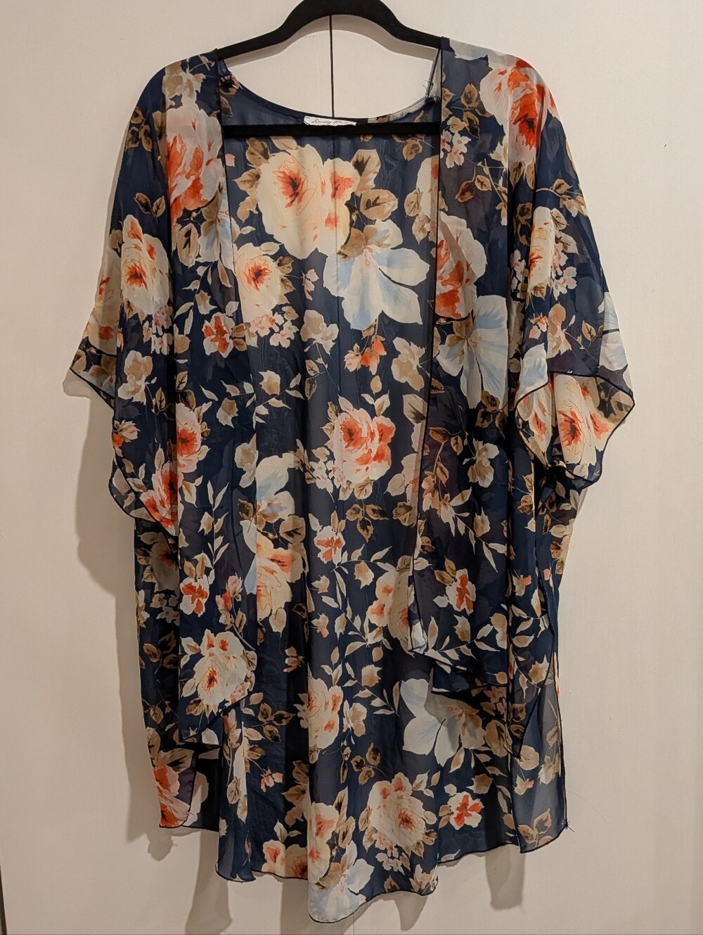 Emory Park Sheer Navy Floral Kimono